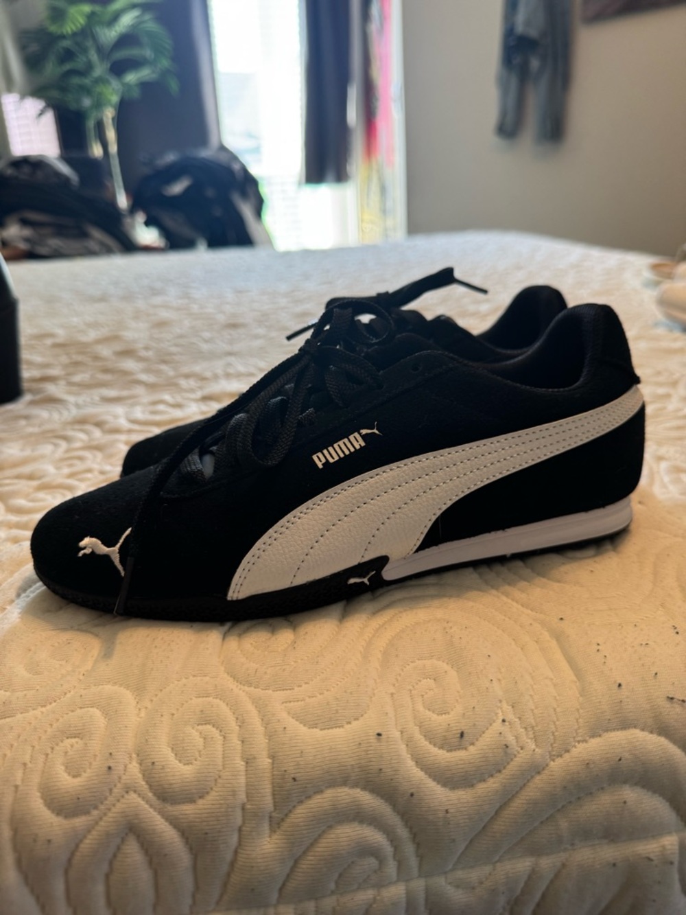 Puma Black Sneakers with White Formstripe